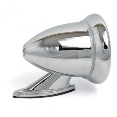 Classic bullet style chrome side mirror