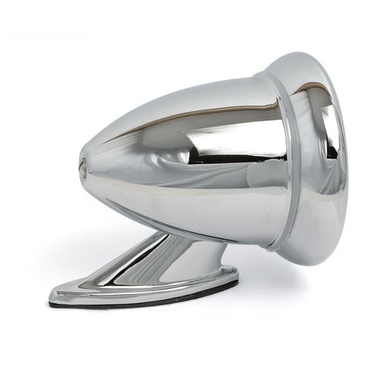 Classic bullet style chrome side mirror