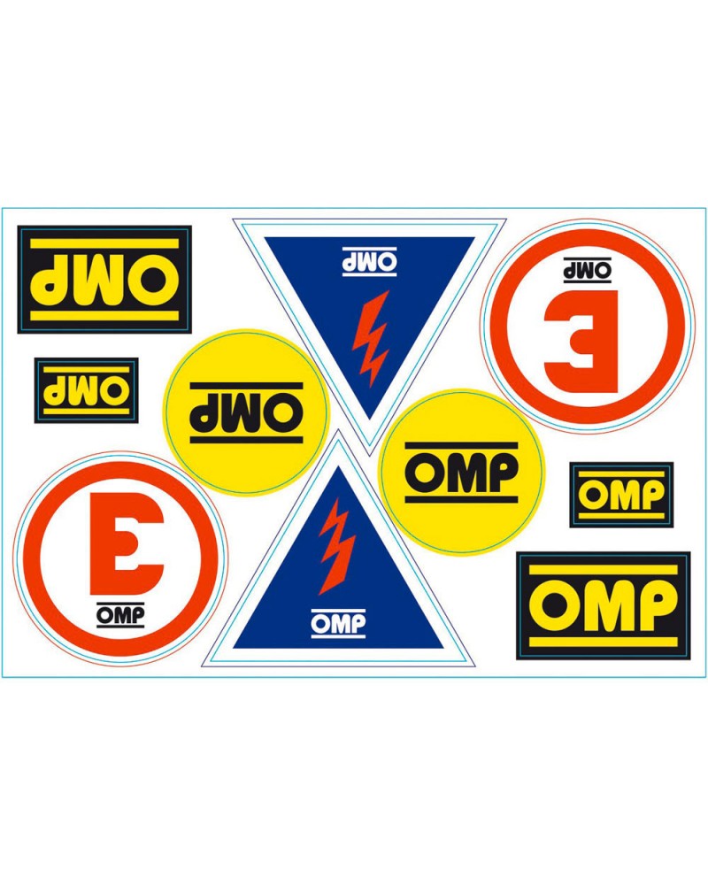 OMP safety stickers sheet