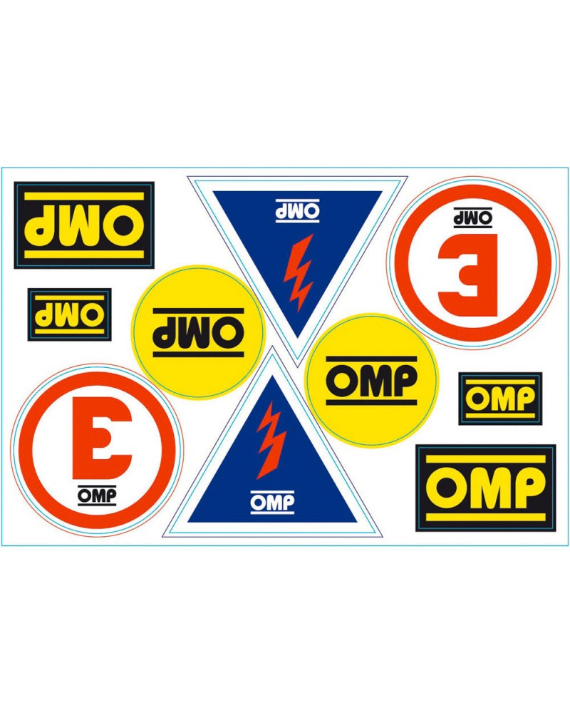 OMP safety stickers sheet