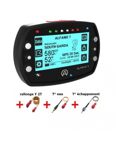 ALFANO 7 2 T kart lap timer with water + exhaust probes
