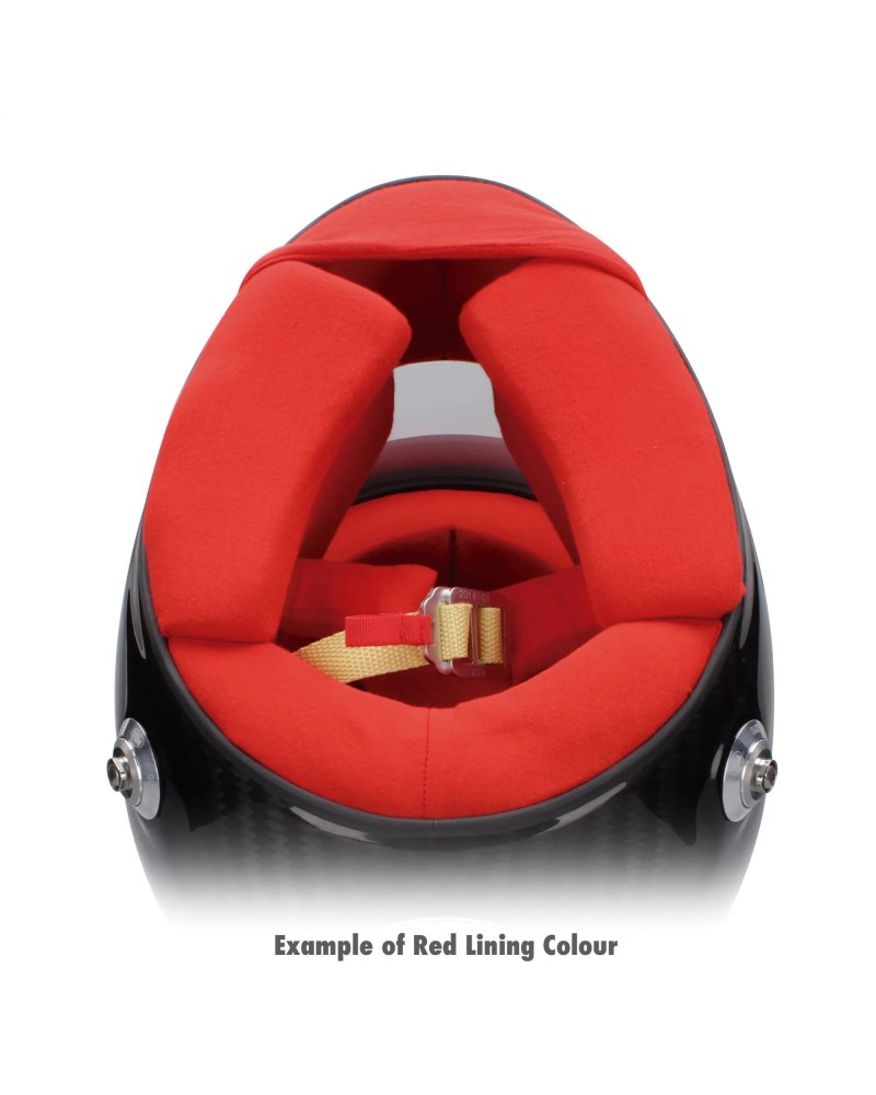 Bell RS7 FIA carbon race helmet red interior